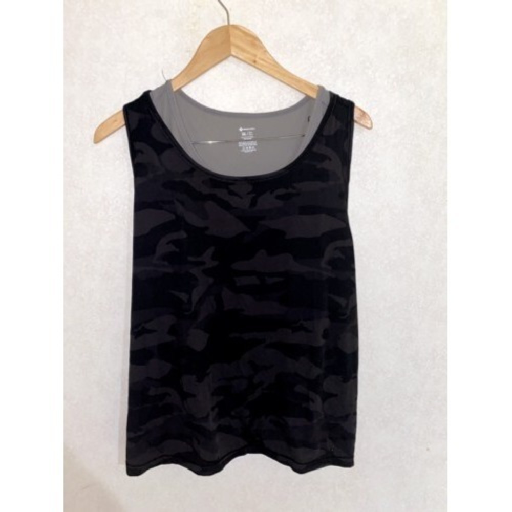 NEW Womens Members Mark Zent Tank Top Black‎ Camo Size Large